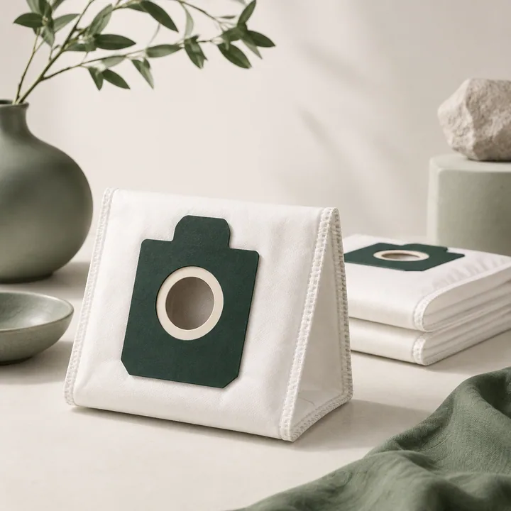Illustration de sacs à poussière avec collerette